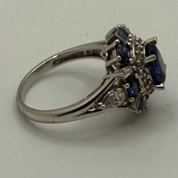 Vintage Sterling Silver Tourmaline Ring sz 10 - Picture 3 of 14